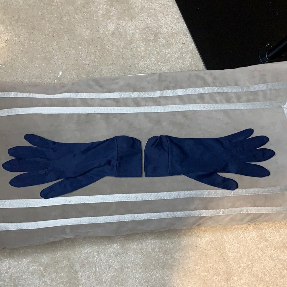 Navy blue vintage gloves, XS